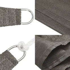 Żagiel przeciwsłoneczny, 160 g/m², antracytowy, 3x3x4,2 m, HDPE