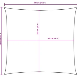 Żagiel przeciwsłoneczny Brąz 2 x 2 m vidaXL