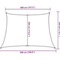 Żagiel przeciwsłoneczny Żółty 4/5 x 3 m vidaXL