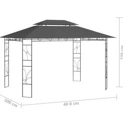 Altana Ogrodowa Antracytowa Namiot Zadaszenie Na Ogród Taras 4x3x2,7 m