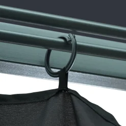 Altana Ogrodowa z Zasłonami Pergola Namiot Ogrodowy Antracyt 300x300 cm