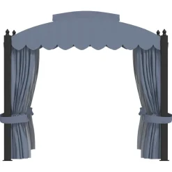 Altana Ogrodowa z Zasłonami Pergola Namiot Ogrodowy Antracyt 3 x 4 m