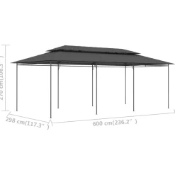 Altana, 600x298x270 cm, antracytowa