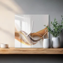 Artystyczny zegar 30x30 Abstrakcja dekoracyjny do salonu