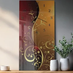 Artystyczny zegar 30x60 Abstrakcja dekoracyjny na ścianę