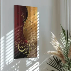 Artystyczny zegar 30x60 Abstrakcja dekoracyjny na ścianę