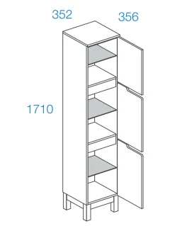 Astor Słupek 35 cm Spek Biały Połysk