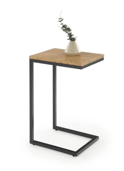 Ława NISA 60x40 dąb złoty/czarna