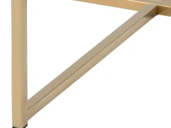Ława okrągła 80 cm Marbela Black ze złotym metalem