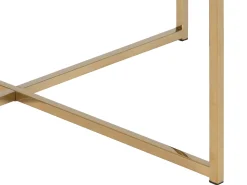 Ława okrągła 80 cm Marbela Black ze złotym metalem