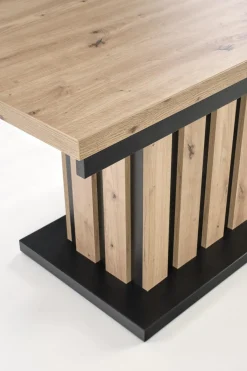 Ława rozkładana BARETTI 130(170)x65 dąb/czarna