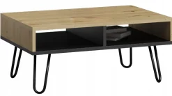 Ława stolik kawowy DORA artisan czarny loft retro