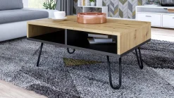 Ława stolik kawowy DORA artisan czarny loft retro