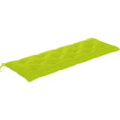 Ławka Batavia z jasnozielony poduszką,150cm, lite drewno tekowe