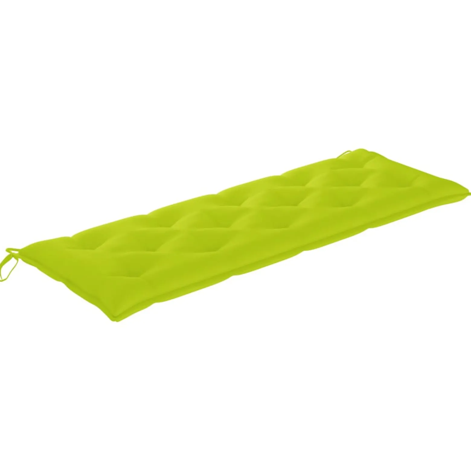 Ławka Batavia z jasnozielony poduszką,150cm, lite drewno tekowe