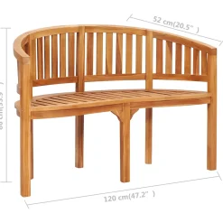 Ławka ogrodowa Brąz 120 cm Drewno vidaXL