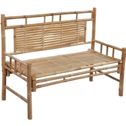 Ławka ogrodowa Czerwony 120 x 50 x 4 cm Bambus vidaXL