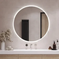 Łazienkowe Lustro LED fi 40 cm - światło neutralne Glamour