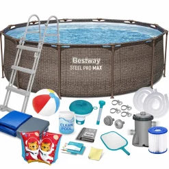 Basen ogrodowy stelażowy Bestway 366x100 cm zestaw 18w1
