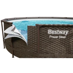 Basen ogrodowy stelażowy Bestway 366x100 cm zestaw 18w1