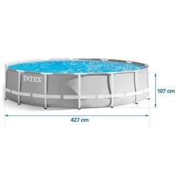 Basen ogrodowy stelażowy 427x107 cm Intex zestaw 18w1