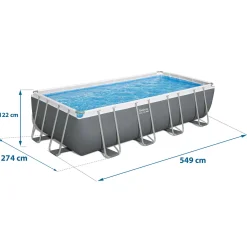 Basen stelażowy Bestway ogrodowy 549x274x122 cm zestaw 18w1