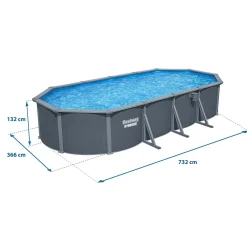 Basen stelażowy Hydrium 732x366x132 Bestway całoroczny 561CW zestaw
