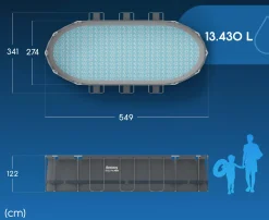 Basen stelażowy ogrodowy 610x366x122 Bestway 12w1