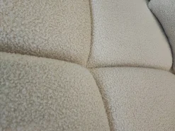 Beżowy narożnik rozkładany z funkcją spania Honey Mini Prawy Boucle Baranek