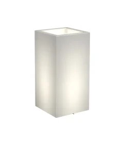 Biała donica Tower Pot z oświetleniem