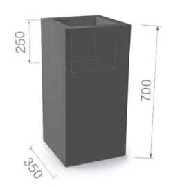 Biała donica Tower Pot z oświetleniem
