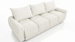 Biała kanapa pikowana z funkcją spania sofa rozkładana wersalka Honey 3