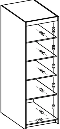 Biała szafa jednodrzwiowa 60 cm KUBA