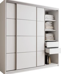 Biała szafa przesuwna 200 cm TOP