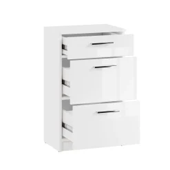 Biała Szafka do Łazienki 50cm 3 Szuflady Neo