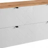 BIAŁA Szafka Pod Umywalkę 120 cm Blat WOTAN Wisząca MADIS