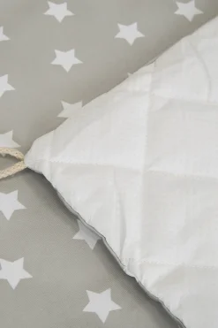 Biało- szary namiot tipi dla dzieci + kosz z poduszkami PREMIUM