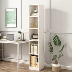 Biały regał stojący na książki loft 182 cm