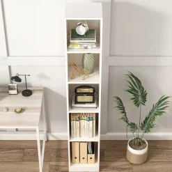 Biały regał stojący na książki loft 182 cm