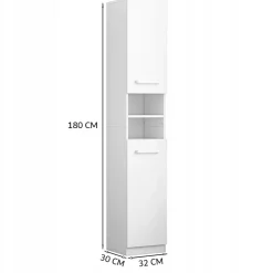 Biały regał nowoczesny stojący wysoki loft 180 cm