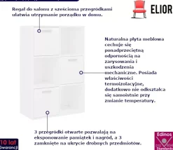 Biały regał z przegródkami - Veska