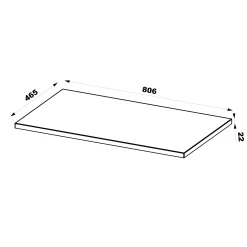Biały Zestaw do Łazienki 80cm Szafka z Blatem Etna