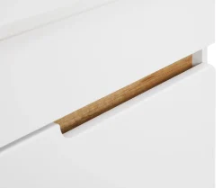 Biały Zestaw do Łazienki 60cm Szafka z Umywalką Słupek na Mopa Półsłupek