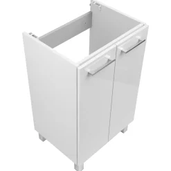 Biały Zestaw do Łazienki Stojący 50cm Szafka z Umywalką