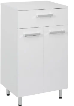 Biały Zestaw do Łazienki Stojący 55cm 6 Elementów
