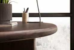 Biurko 180 cm Drewno Akacjowe Retro Biurko do Home Office w Kształcie