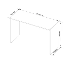 BIURKO B-17 PROSTE Białe 120x50x79 cm