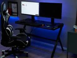 Biurko gamingowe LED 122x 60 RGB czarne