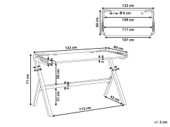 Biurko gamingowe LED 122x 60 RGB czarne