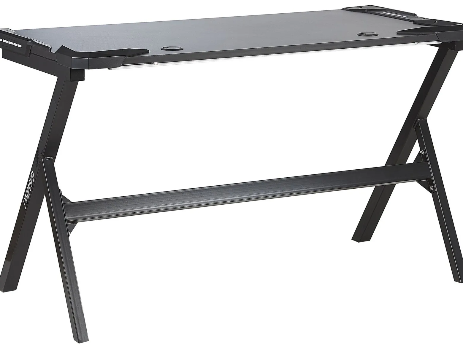 Biurko gamingowe LED 122x 60 RGB czarne